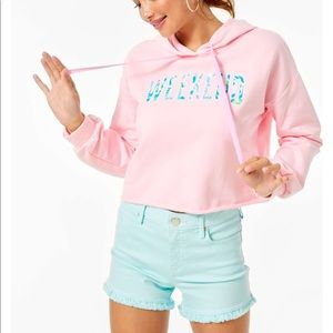 Lilly Pulitzer karter hoodie aqua la vista